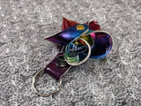 ITH Digital Embroidery Pattern for 3D Pinwheel 5 Point Snap Tab / Key Chain, 4X4 Hoop