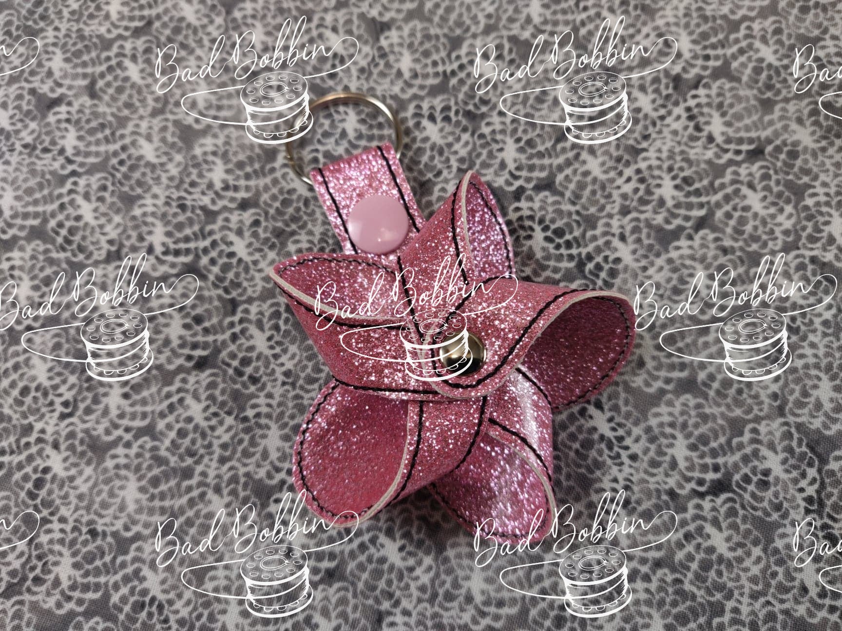 ITH Digital Embroidery Pattern for 3D Pinwheel Snap Tab Set of 4, 4X4 ...