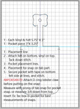 ITH Digital Embroidery Pattern For Tic Tac Mint Holder / Snap Tab, 5X7 Hoop plus Multiple in hoop