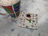 ITH Digital Embroidery Pattern for Snowman I Applique 4X4 Mug Rug, 4X4 Hoop
